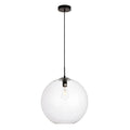 Placido Collection Pendant D15.7 H16.5 Lt 1 Black And Clear Finish