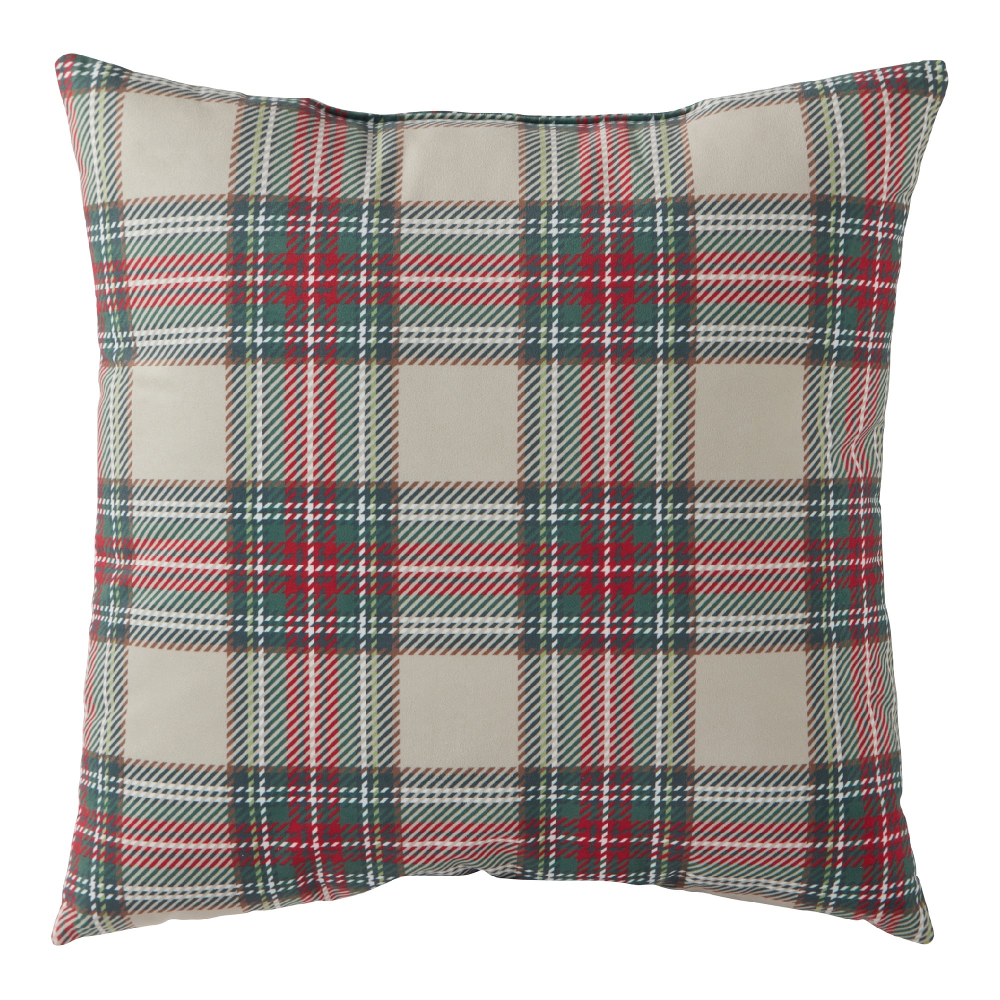 Plaid 18 Inch Holiday Throw Pillow