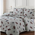 Plaid Moose 170 Gsm Cotton Flannel Printed Oversized Duvet Set