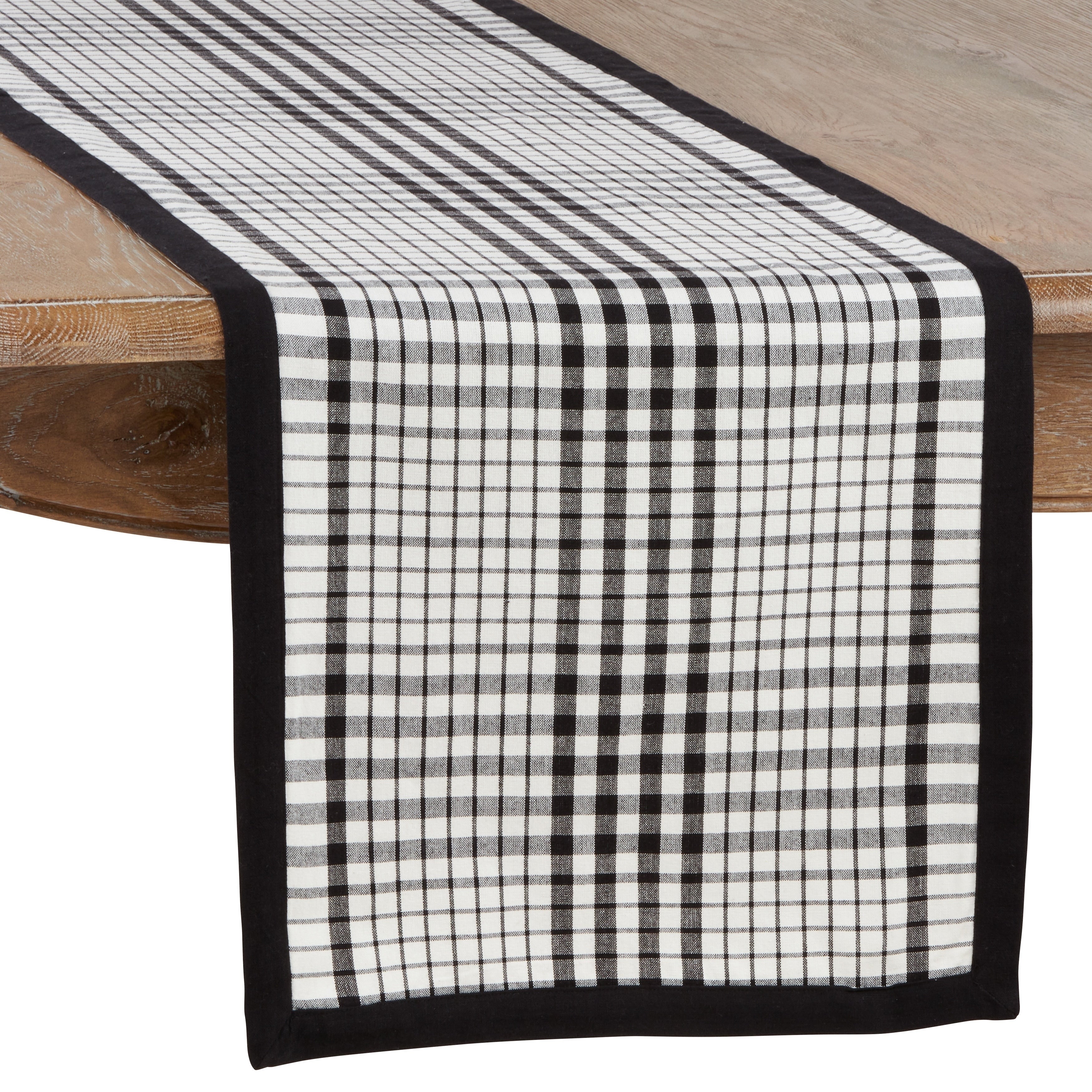 Plaid Table Runner With Double Layer Design