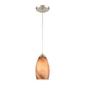 Planetario 5 Inch Wide 1 Light Mini Pendant In Satin Nickel 5In W X 5In D X 9In H