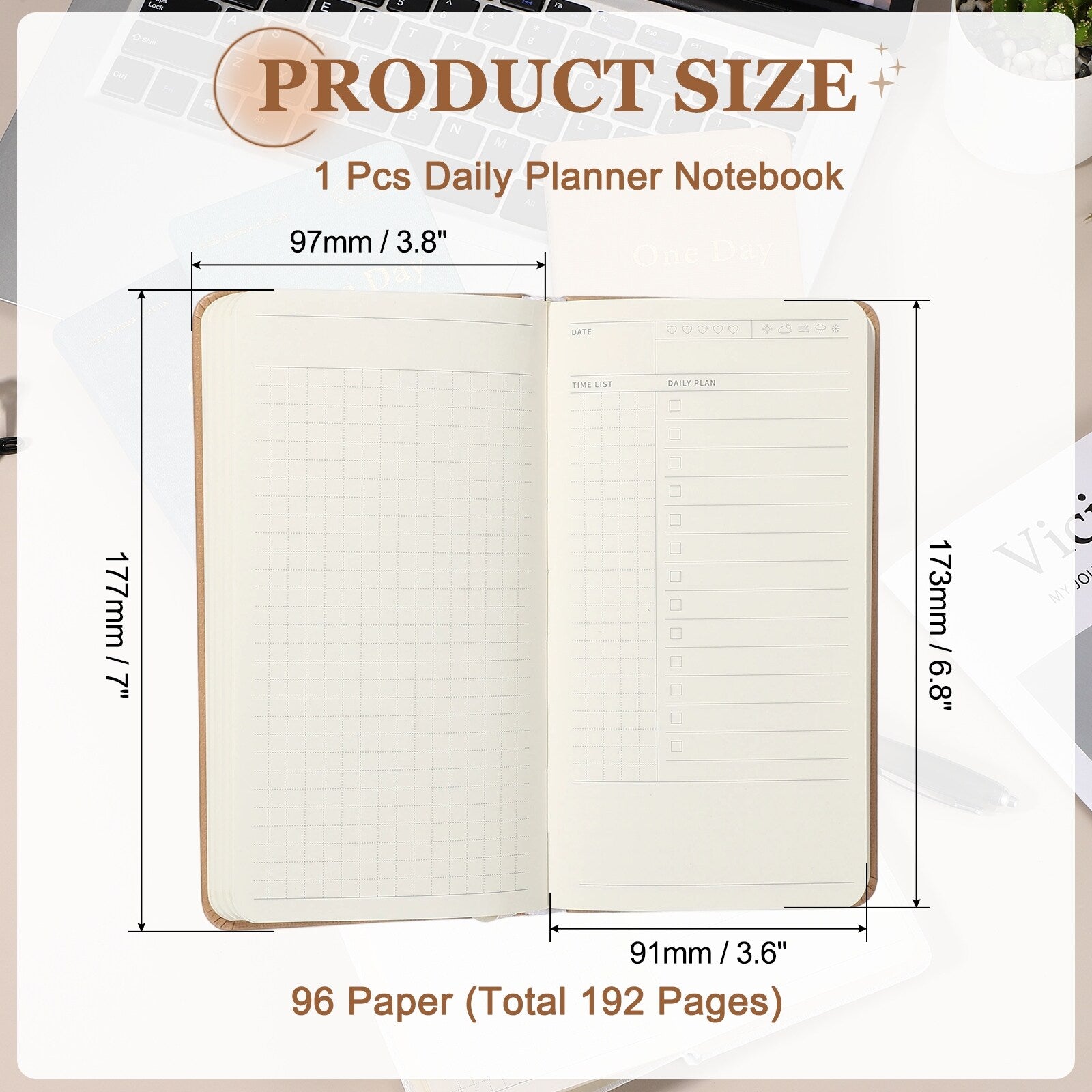 Planner Notebook Undated Daily Planner Pocket To Do List Daily Weekly Goals Notebook
