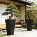 Plant Flowerpot Set Of 2 Plastic Flowerpots Black Flowerpot Suitable For Balcony Courtyard