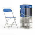 10Pk 650 Lb. Rated Plastic Folding Chair Commercial Event Chairs