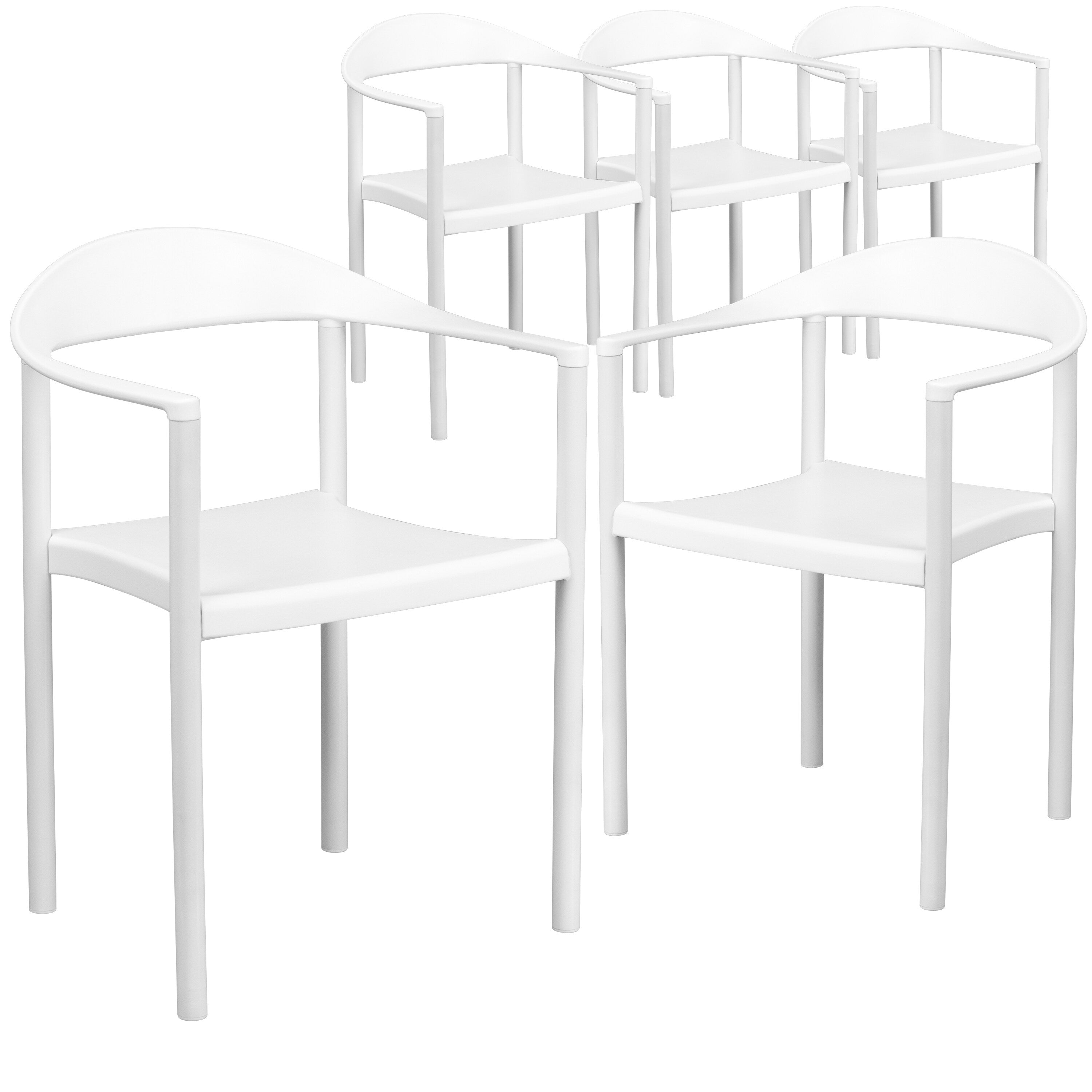 Lancaster Home Plastic Stacking Cafe Chair