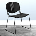 Lancaster Home Black Plastic Stacking Chair