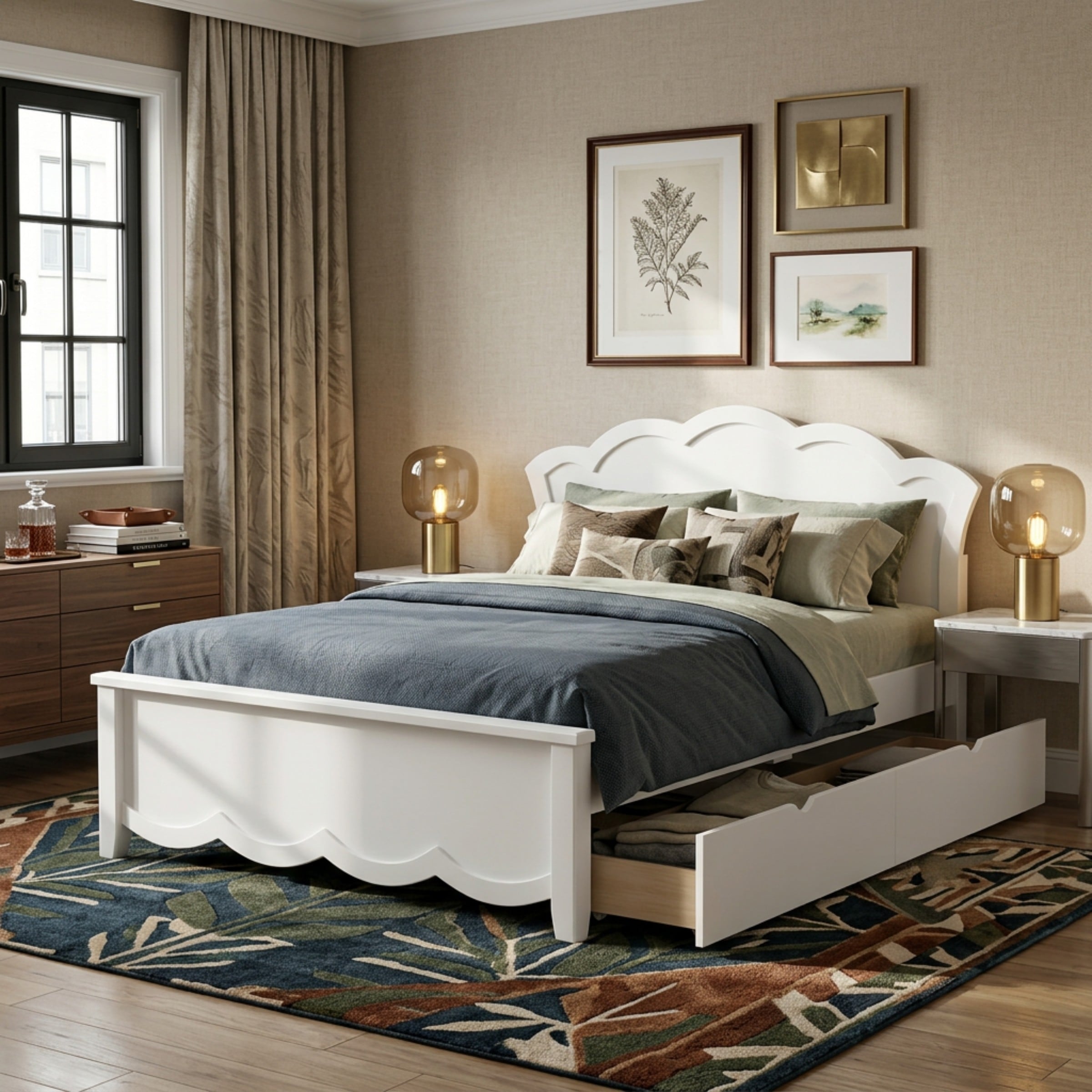 Platform Bed With Dual Underbed Drawers By Harper Bright Designs