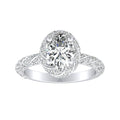 Auriya Vintage 1 3 5Ctw Halo Oval Diamond Engagement Ring Platinum Gold Gia Certified