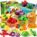 Play Food Set For Toddlers Play Kitchen Cutting Food Educational Toys Multicolor
