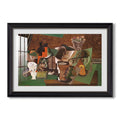 Playing Cards Glasses Bottle 1914 1915 Pablo Picasso Custom Framed Print