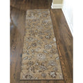 Plaza Floral Beige Runner Rug 22 X 77