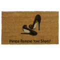 Rubber Cal Please Remove Your Shoes Coir Outdoor Door Mat
