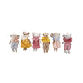 Plush Animals With Ruff Collar Clothes And Hat Bow