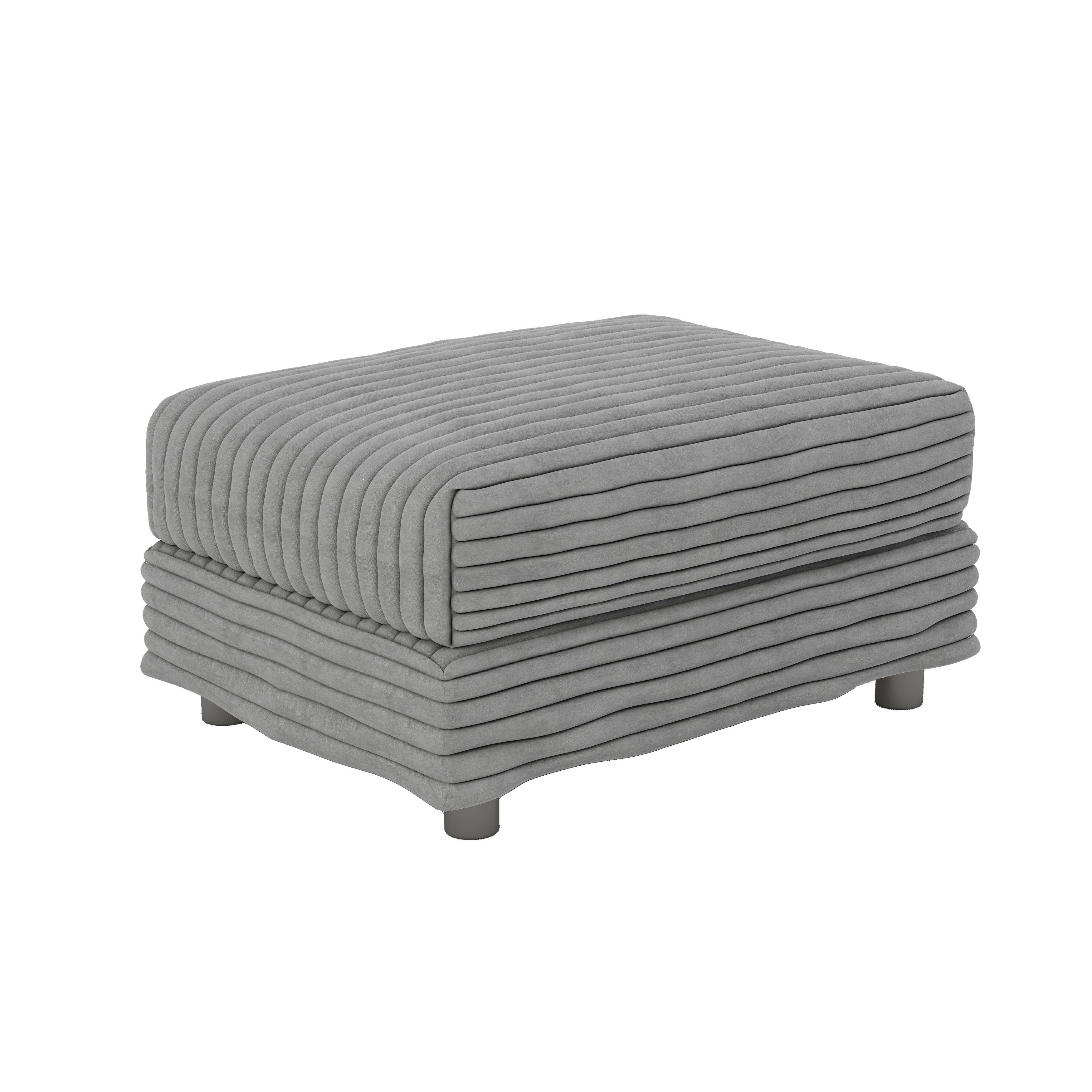 Plush Corduroy Ottoman To Combine With 2 Seater Sofa 3 Seater Sofa And 4 Seater Sofa Suitable Apartments Offices