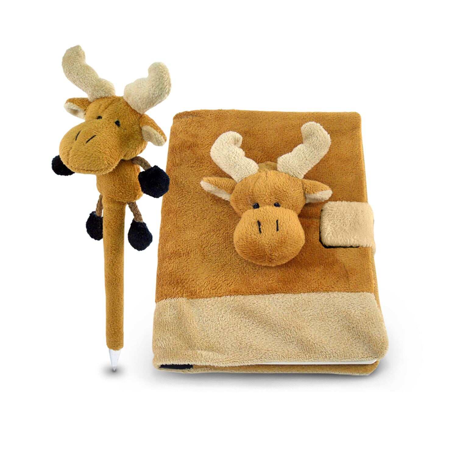 Plush Moose Notebook And Pen