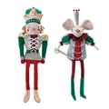 Plush Nutcracker And Mouse Figurines Set Of 2