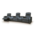 Plush Padded Leather Upholstered Recliner With Metal Framework Gray