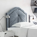 Plush Pleated Double Bevel College Dorm Headboard Alloy