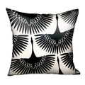 Plutus Black Swan Black Animal Motif Luxury Throw Pillow