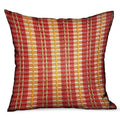 Plutus Cherry Tassel Orange Stripes Luxury Outdoor Indoor Throw Pillow
