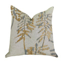 Plutus Creekside Beauty Luxury Throw Pillow In Green And Gold Tones