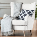 Plutus Dark Jewels Luxury Throw Pillow In Black And White