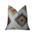Plutus Earth Crust White Green And Red Handmade Luxury Pillow