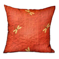 Plutus Firefly Red Animal Motif Luxury Throw Pillow