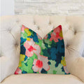 Plutus Floral Goddess Multicolor Luxury Throw Pillow