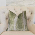 Plutus Green Haven Green And Beige Luxury Throw Pillow