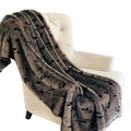 Plutus Gunmetal Gray Tones Tissavel Faux Fur Luxury Throw