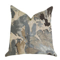 Plutus Icy Blue Wildflower Luxury Throw Pillow