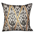 Plutus Isabis Plush Brown Ikat Luxury Outdoor Indoor Throw Pillow