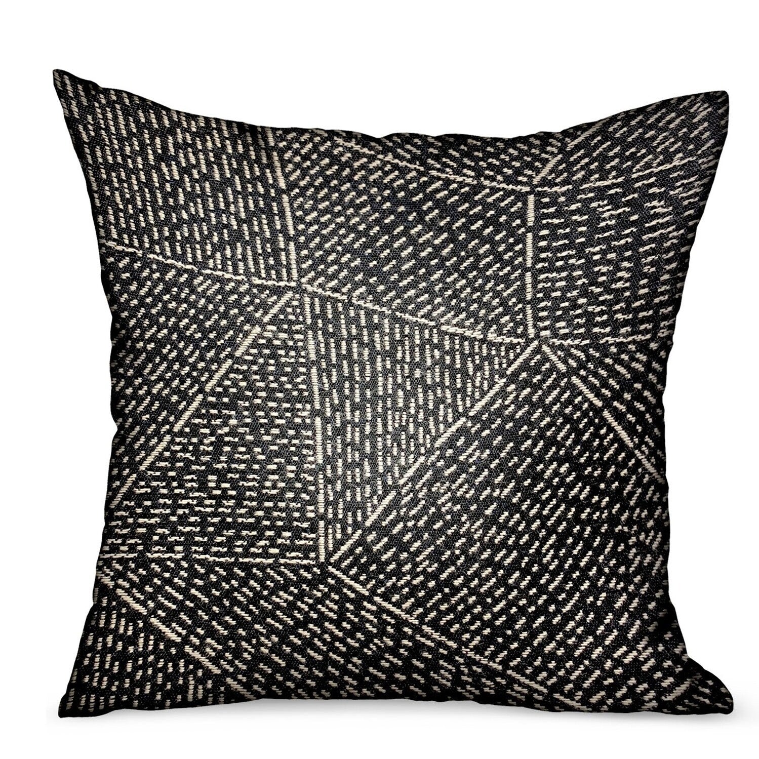 Plutus Onyx Way Gray Geometric Luxury Outdoor Indoor Throw Pillow