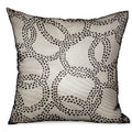 Plutus Orbit Rain Charcoal Scales Luxury Outdoor Indoor Throw Pillow