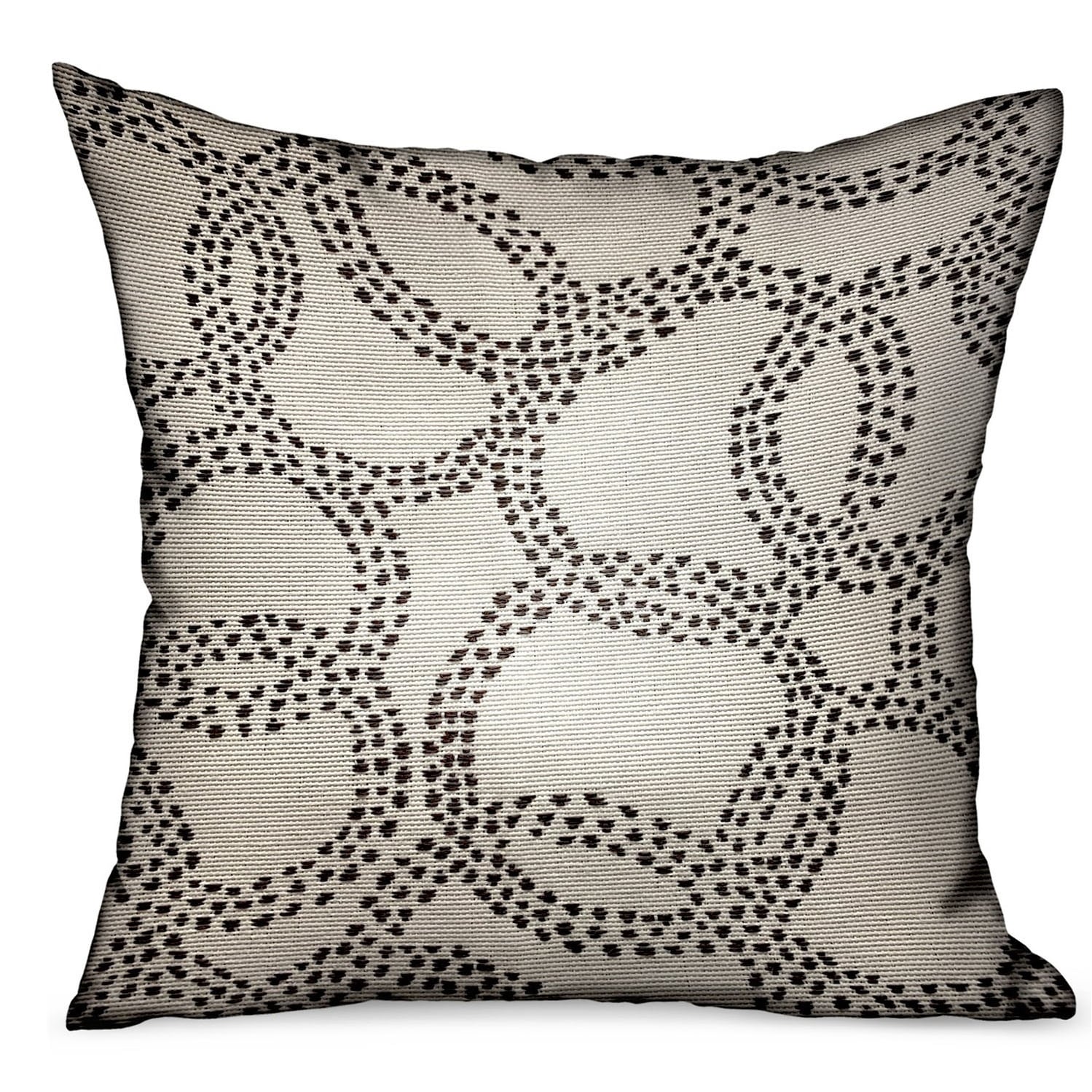 Plutus Orbit Rain Charcoal Scales Luxury Outdoor Indoor Throw Pillow