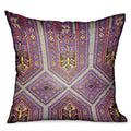 Plutus Parisian Vibes Purple Geometric Luxury Outdoor Indoor Throw Pillow