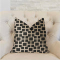Plutus Petunia Black And White Luxury Throw Pillow
