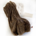 Plutus Plush Tawny Wildcat Handmade Luxury Faux Fur Throw
