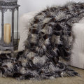 Plutus Porcupine Dark Brown And Beige Faux Fur Luxury Throw