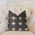 Plutus Savannah Black And Beige Luxury Throw Pillow