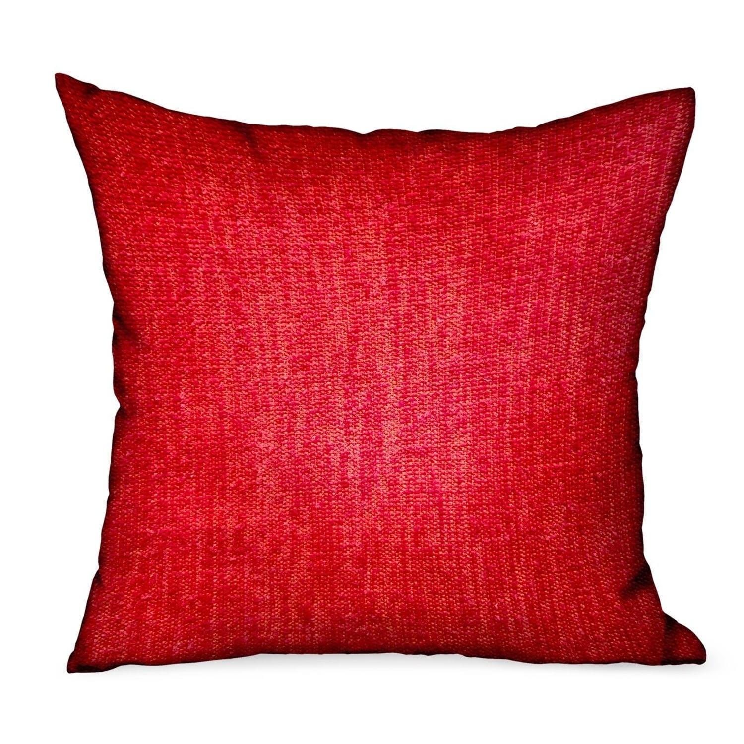 Plutus Scarlet Zest Red Solid Luxury Outdoor Indoor Throw Pillow