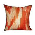 Plutus Tangelo Avalanche Orange Ikat Luxury Outdoor Indoor Throw Pillow