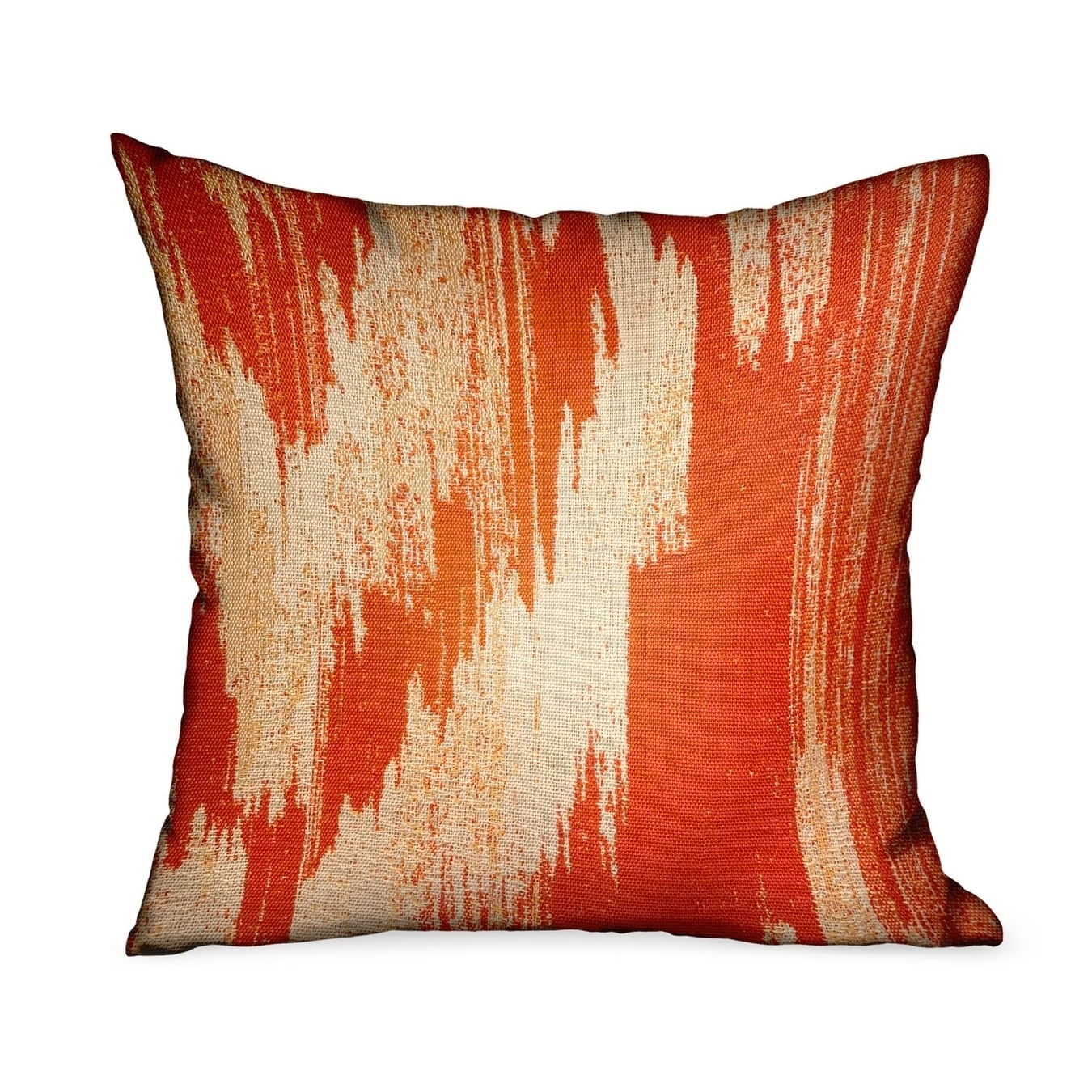 Plutus Tangelo Avalanche Orange Ikat Luxury Outdoor Indoor Throw Pillow