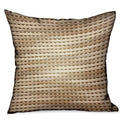 Plutus Tawny Edge Brown Stripes Luxury Outdoor Indoor Throw Pillow