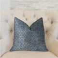 Plutus Teal Abyss Blue And Gold Luxury Throw Pillow