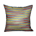 Plutus Vivid Stripe Red Blue Yellow Stripes Luxury Outdoor Indoor Throw Pillow