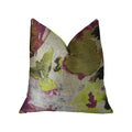 Plutus Water Lily Fuchsia Magenta And Citrine Handmade Luxury Pillow