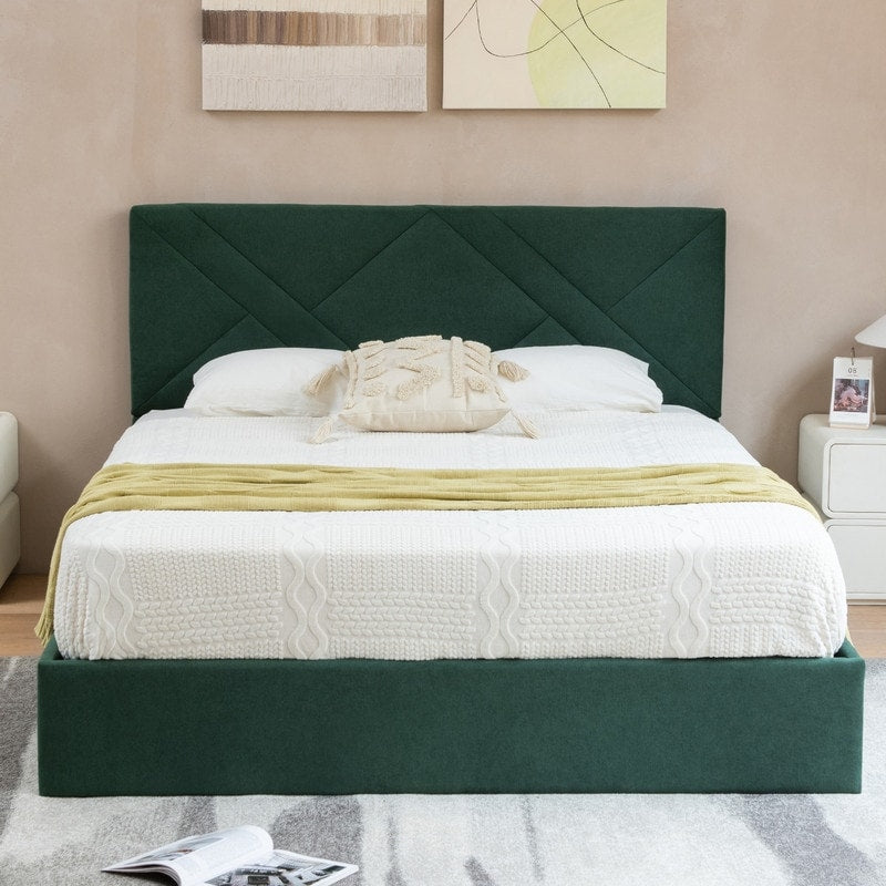 Plywood Frame Full Upholstered Platform Bed