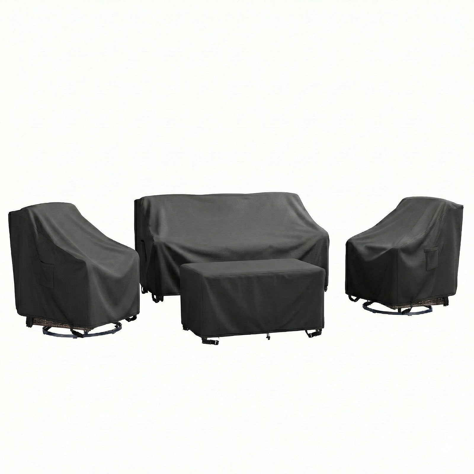 Pocassy 4 Piece Patio Furniture Set Cover For Outside Couch.